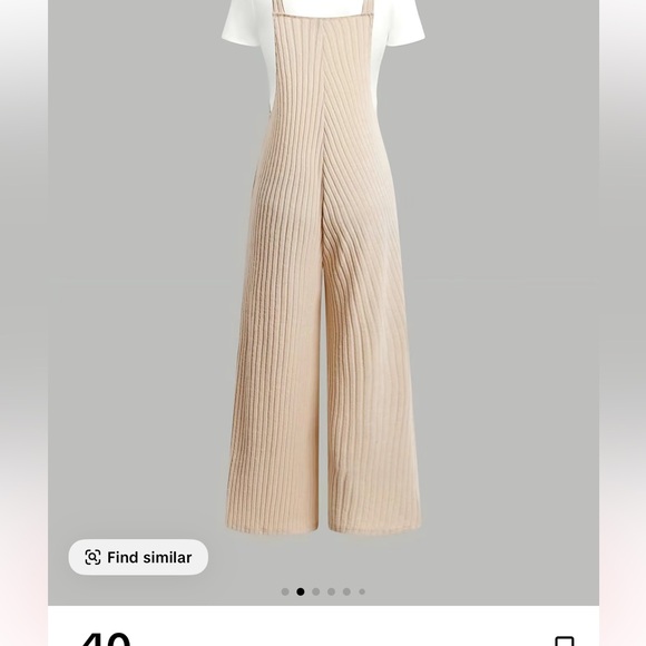 Yozy Pants - Yozy Beige Jumpsuit with Pockets